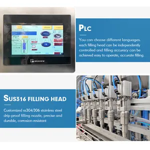 Liquid Soap Manufacturing Machine Pneumatic Hair Shampoo Liquid Soap Production Line Liquid Detergent Dishwashing Shampoo Cosmetic Cream Paste Filling Machine