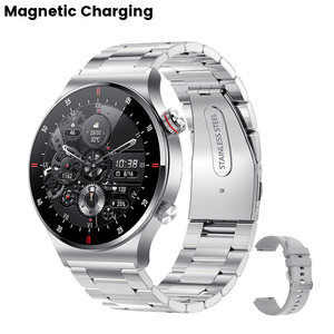 Unisex HD Smart <strong>Watch</strong> Magnetic Charging Stainless Steel Plastic Case Answer Call Compass Multiple Sports Features-For Men Women - Product Image 1