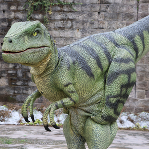 Costume de dinosaure réaliste de haute qualité, Velociraptor vert, taille réelle pour adulte, parc à thème, musée - Product Image 3