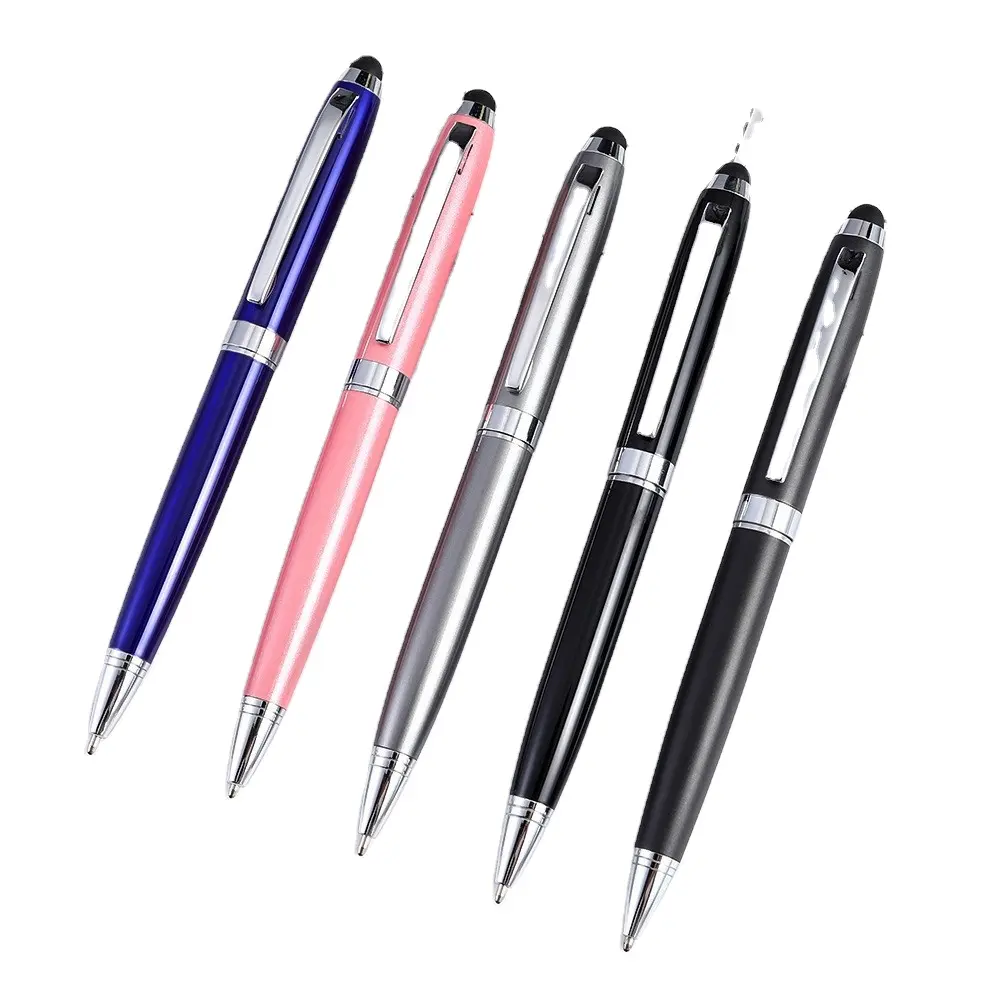 BSBH nouveauté stylet stylos en métal écrans tactiles à bille de luxe stylos en métal personnalisés écriture à bille stylo à écran tactile doux