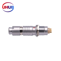 Connecteur Rond Métallique UHUB de Précision pour Aviation, Mâle-Femelle, Auto-Bloquant, Câble 3B, Alimentation Spéciale Plaqué Or
