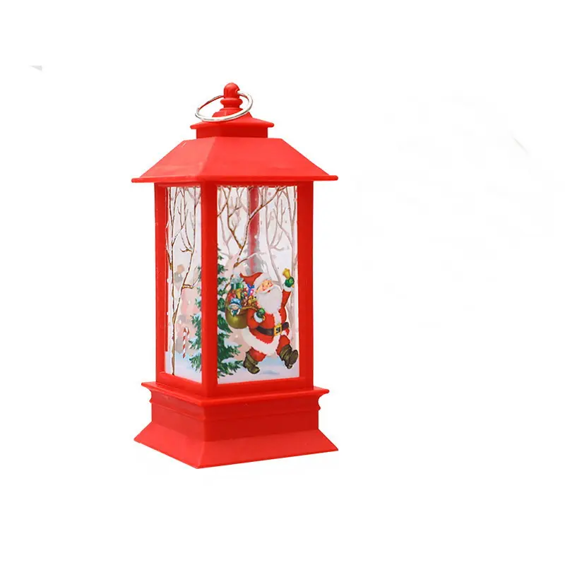 Lanterna ad acqua illuminata rame babbo natale e pupazzo di neve lanterne ad acqua per vacanze decorazione natalizia Premium per la casa