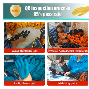 Suministro directo de fábrica, guantes amarillos de grado premium, látex doméstico, impermeable, limpieza de pescado, limpieza de platos, guantes de trabajo - Product Image 6
