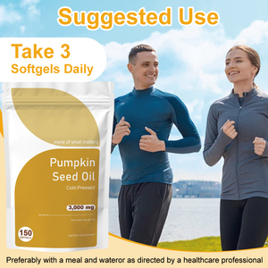 Aceite de Semilla de Calabaza al por Mayor con Saw Palmetto, <span class=keywords><strong>3</strong></span>,000mg por Porción para la Salud del Cabello, Urinaria y de la Vejiga, 150 Cápsulas Blandas - Product Image 5