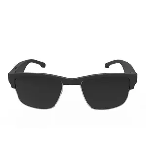 Toptan bayanlar moda yaz polarize siyah akıllı Bluetooth kare Shades güneş gözlüğü