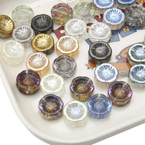 Patrón de flor de ilusión de Aurora transparente de hielo de cristal plateado con cuentas de flores coloridas DIY pendiente hecho a mano - Product Image 2