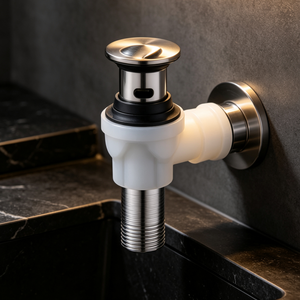 KAWAL Robinet de <span class=keywords><strong>lavabo</strong></span> escamotable en acier inoxydable et cuivre, style moderne et minimaliste, avec garantie d'un an - Product Image 6