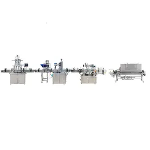 Newest Design Small Glass Bottle Beer Filling Capping Machine / Liquid Filling Capping shrinking Machines