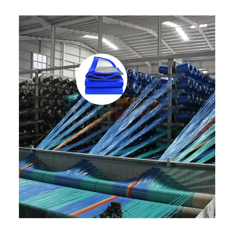Factory Direct Tarpaulin For Cover Fabric 8X8M Lumber Cover Light Blue Pe Tarpaulin 210 Gsm