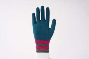 Gant <span class=keywords><strong>3</strong></span> XL de haute qualité en fibre de bambou doublure en polyester sableux, gants enduits noirs paume en <span class=keywords><strong>latex</strong></span> laminé - Product Image 2