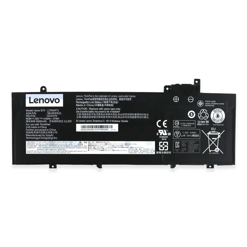 Аккумулятор L17M3P71 01AV479 SB10K97621 для ноутбука Lenovo ThinkPad T480S ThinkPad T480