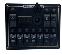Panneau de commutation 12-24V pour voiture, yacht, bus, panneau combiné 10 interrupteurs, modification générale 12V, facile à installer