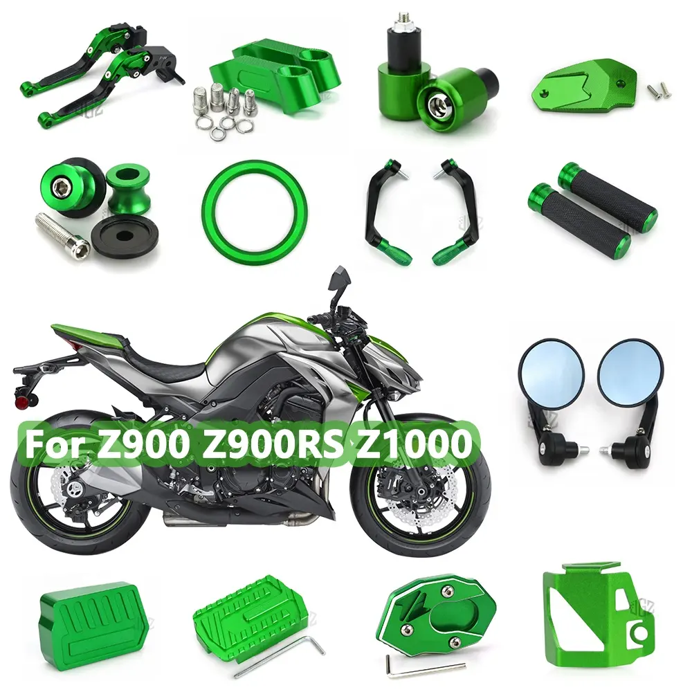 Pour KAWASAKI Z900 Z900RS Z1000 pièces accessoires de moto CNC couvercle en aluminium cadre de plaque d'immatriculation embrayage leviers de frein kit de carrosserie