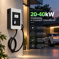 Chargeur mural DC EVEGO 20 kW pour véhicules électriques avec terminal de paiement POS, CCS2, station de recharge compacte pour les parkings commerciaux et les ateliers