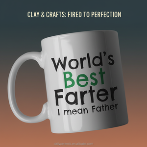 Mug à café en céramique personnalisé « Le meilleur farteur <span class=keywords><strong>du</strong></span> <span class=keywords><strong>monde</strong></span> » pour la fête des pères, 11 oz, en grès blanc, tasse en porcelaine pour cadeau d'anniversaire pour papa - Product Image 6