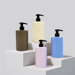 Oem ODM Pet phẳng Vai mờ màu be 415ml dầu gội tay rửa tay Lotion chai với PP bơm - Product Image 1