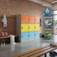 Casiers scolaires modernes et colorés en ABS imperméables pour étudiants - Armoires de rangement portables écologiques pour une utilisation en classe et dans les couloirs
