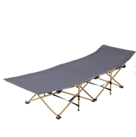 Lit de camping pliable ultra léger et moderne en alliage d'aluminium ultra large pour l'extérieur, la plage et la chambre