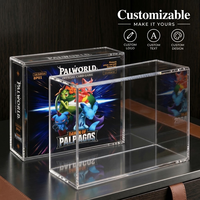 Boîte de présentation en acrylique transparente résistante aux UV de 5 mm, personnalisée, avec couvercle magnétique, pour la protection des cartes Palworld Dawn of Palpagos TCG