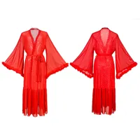 Nouvelle robe de nuit sexy à manches longues et col en V, de haute qualité, couleur unie, pailletée, pour femmes