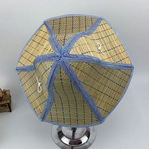 หมวกฟางชาวนาขายดี พับได้ OEM สำหรับผู้ใหญ่ แบบเรียบ ผูกโบว์และเชือก หมวกปาร์ตี้ - Product Image 2