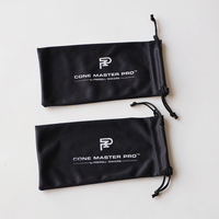Pochette pour lunettes en microfibre écologique de qualité supérieure avec logo personnalisé, sac à cordon souple pour lunettes de soleil, chiffon de nettoyage pour lunettes