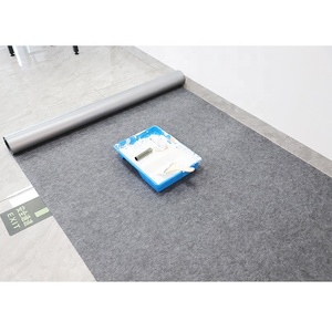 Tapis de protection robuste en feutre non tissé aiguilleté épais, laminé, épaissi, antidérapant, avec film PE imperméable, sans colle - Product Image 1