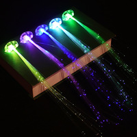 2016 Chine Alibaba prix usine Fiber éclairer nouveauté clignotant papillon Led pince à cheveux cadeau LED lumière de cheveux