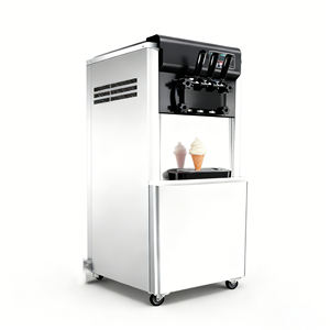 Máquina comercial de helado suave de acero inoxidable, tres sabores, control digital, para tienda, cafetería, restaurante, alta eficiencia, automática - Product Image 1