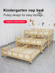 Solid <strong>Oak</strong> Wood Push-Pull Bed Baby Furniture for Bedroom &amp; Hotel Kindergarten Crib - Product Image 6