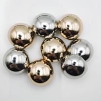 Boutons en métal ronds brillants de luxe 24L, vente en gros directe d'usine pour accessoires vestimentaires de luxe