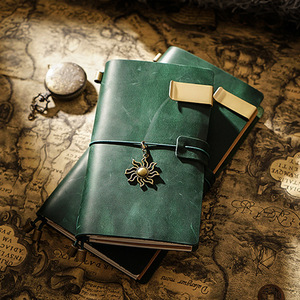 Bloc de notas Retro de cuero de Caballo loco para viaje, libreta de oficina Original, A5/A6/A7, con Diario de cadena - Product Image 4