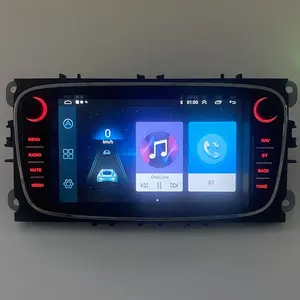 Yuhang 8core Android 13 lecteur DVD de voiture GPS BT vidéo stéréo pour FORD FOCUS 2 MONDEO S-MAX 2008-2011 Carplay DSP 1 + 32G tableau de bord