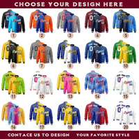 Veste bomber de baseball bleu dégradé personnalisée avec impression sur mesure, OEM POD, nom et numéro d'équipe personnalisés, haut pour homme