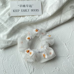 Cổ Tích màu xanh dreamnet Daisy thêu Tóc Dây siêu cổ tích Cô Gái Tóc vòng tròn kích thước lớn vòng tròn ngọt ngào thêu Net dây đầu - Product Image 5