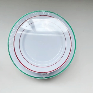 Platos de plástico desechables con cuchara, <span class=keywords><strong>vajilla</strong></span> de plástico para Estilismo - Product Image 4