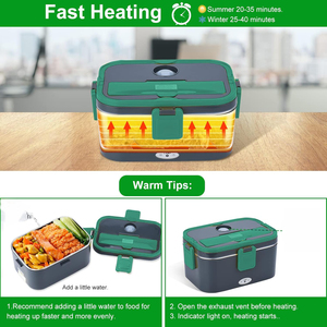 กล่องอุ่นอาหารไฟฟ้าแบบพกพาขนาด 1.8 ลิตร พร้อมกระเป๋าหิ้ว - Product Image 2