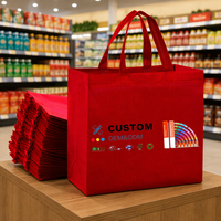 Sac fourre-tout promotionnel Aojie personnalisé, écologique, recyclé, réutilisable, robuste, en non-tissé laminé, pour courses et produits alimentaires, vente en gros