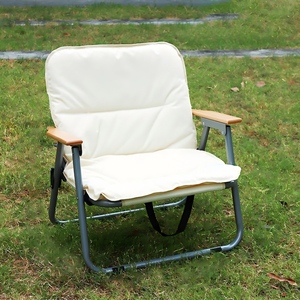 เก้าอี้พับสำหรับตั้งแคมป์ เก้าอี้แคมป์ปิ้งกลางแจ้ง เบาะนั่งและพนักพิงแบบมีเบาะรองนั่ง พับเก็บได้ เหมาะสำหรับกิจกรรมกลางแจ้งและเก้าอี้แคมป์ปิ้งพร้อมเบาะรองนั่ง - Product Image 3