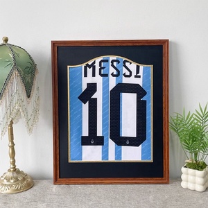 Tường nghệ thuật rắn gỗ khung ảnh plexiglass Jersey hiển thị khung 40x50 40x60 Đen Walnut gỗ Jersey khung - Product Image 5