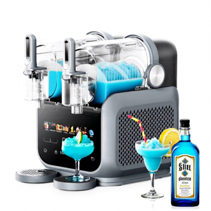 Machine à Granita Commerciale 1,8L*2 avec Moteur 220V/50Hz, Composants Essentiels 400W, pour Boissons Glacées - Product Image 1