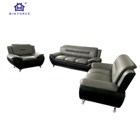 Winforce amerikanisches klassisches PU-Sofa Kombination Luxus modernes Sofa Couch 1 2 3 Sitze Wohnzimmer Möbel Ledersofa-Set