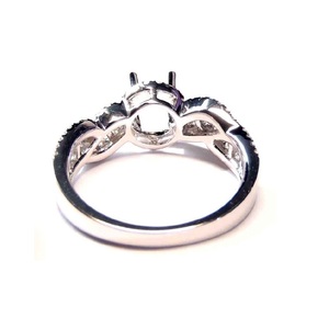 Bague Solitaire de Luxe en Or Blanc Massif 18 carats avec Diamant Véritable, Design Classique, Haute Qualité, Semi-Monture pour Mariage, Fiançailles, Fête, Anniversaire - Product Image 2