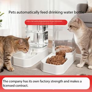 Büyük Boy 2'si 1 Arada Otomatik Evcil Hayvan Besleyici Su Sebili Büyük Kapasiteli Mama Saklama Kabı Kediler Köpekler Sızdırmaz Plastik Evcil Hayvan Malzemeleri - Product Image 6