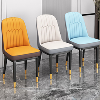 Chaise de salle à manger en cuir PU Milano de luxe, chaise de café moderne, meubles de maison Mingshuai, vente chaude 2025