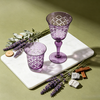 Verre à vin en cristal SNW personnalisé, gravé à la main, motif classique vintage, avec perles, pour cadeau, fête, mariage