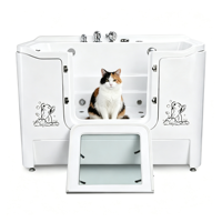Baignoire pour chien DPbathe pour le toilettage, construction en acrylique transparent pour une observation facile