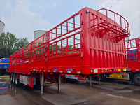 CIMC 60 tonnes en acier 3 essieux Transport Semi remorque animaux bétail bovins moutons poulet Cargo camion paroi latérale clôture Semi remorque