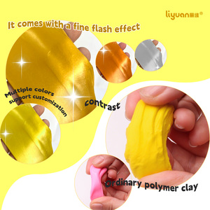 6 Màu Sắc 100G Kim Loại Polymer Đất Sét Trẻ Em Của DIY Thủ Công Mỹ Nghệ Đồ Chơi Đặt Lò Đất Sét Bán Buôn - Product Image 2