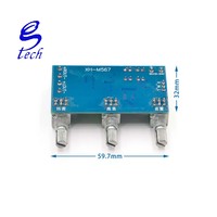 DC 12V 24V 80W x 2 Double canal Audio numérique TPA3116D2 Treble Bass Régulation Préréglé Pré-amplificateur Carte XH-M567